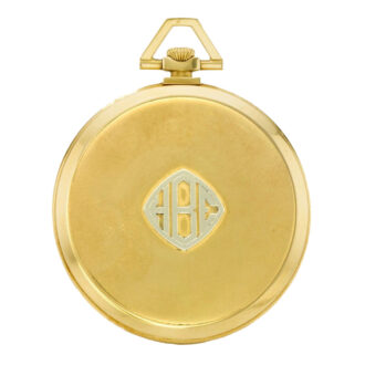 Fine Swiss gold wandering jump hour watch Circa 1925