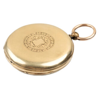 Swiss 18K yellow gold open faced pocket watch Circa 1850 Swiss 18K yellow gold open faced pocket watch Circa 1850
