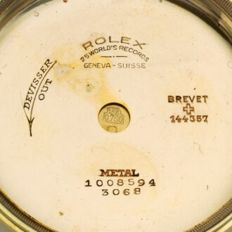 Swiss gold open faced chronograph pocket watch Circa 1940