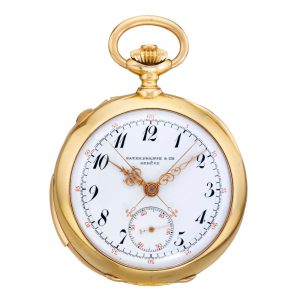 Swiss gold repeating split seconds chronograph Circa 1894