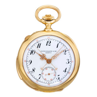 Swiss gold repeating split seconds chronograph Circa 1894