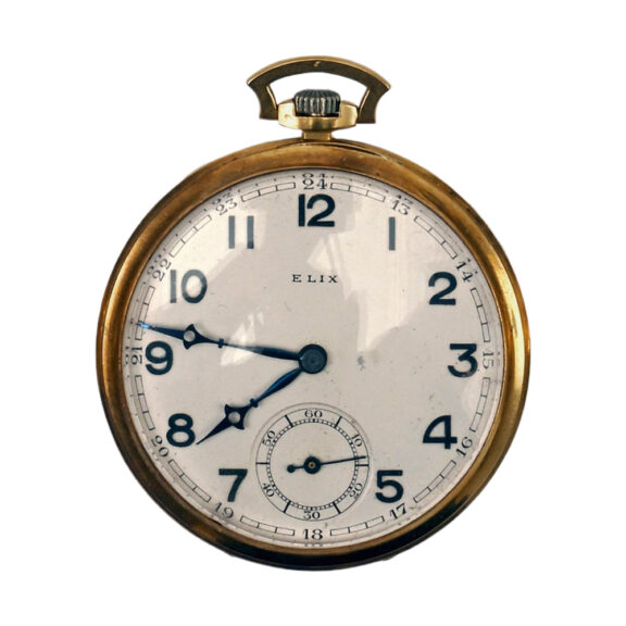 Swiss 18K yellow gold Art Deco lever pocket watch Circa 1925