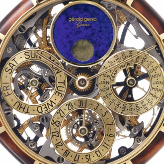 Swiss gold tortoiseshell perpetual calendar watch Circa 1980