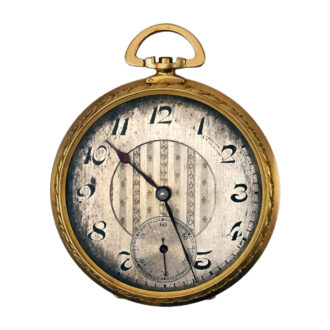 Swiss 18K yellow gold Art Deco lever pocket watch Circa 1925