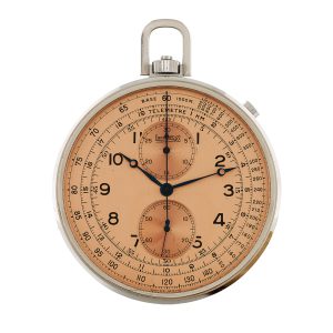 Swiss chronograph with register and telemeter Circa 1930-1935