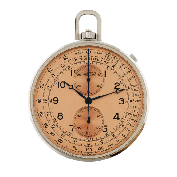 Swiss chronograph with register and telemeter Circa 1930-1935 Swiss chronograph with register and telemeter Circa 1930-1935