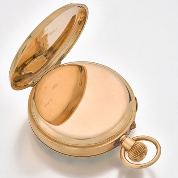 Swiss gold deck watch for the English market Circa 1890 Swiss gold deck watch for the English market Circa 1890