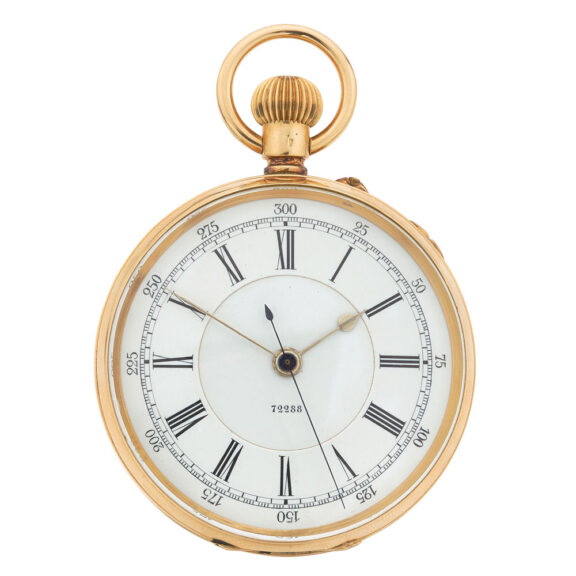 Swiss gold deck watch for the English market Circa 1890 Swiss gold deck watch for the English market Circa 1890