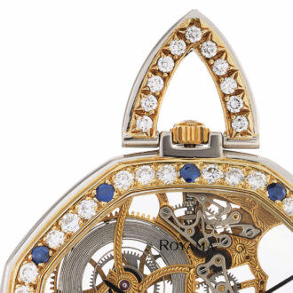 Swiss gold and diamond set skeletonised watch Circa 1980