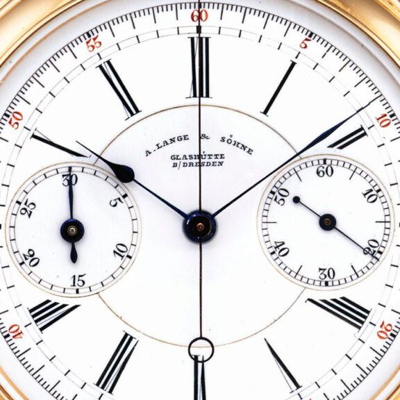 German pink gold open faced keyless chronograph Circa 1899 German pink gold open faced keyless chronograph Circa 1899