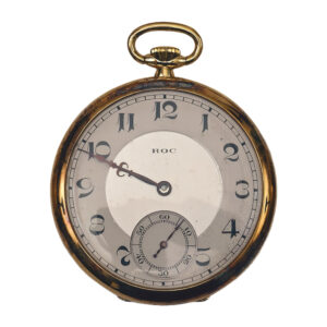 French 18K yellow gold open faced pocket watch Circa 1920