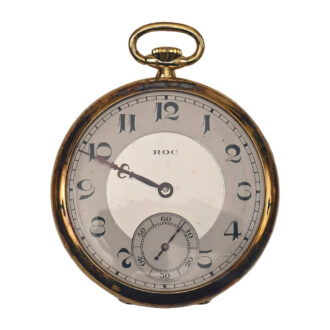 French 18K yellow gold open faced pocket watch Circa 1920