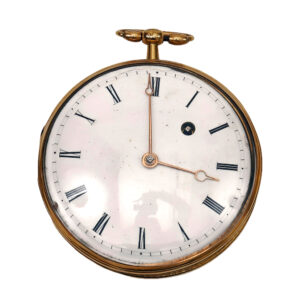 French 18K yellow gold open faced pocket watch Circa 1805
