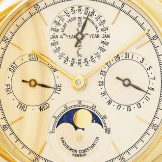 Swiss 18k gold watch with perpetual calendar Circa 1998Swiss 18k gold watch with perpetual calendar Circa 1998