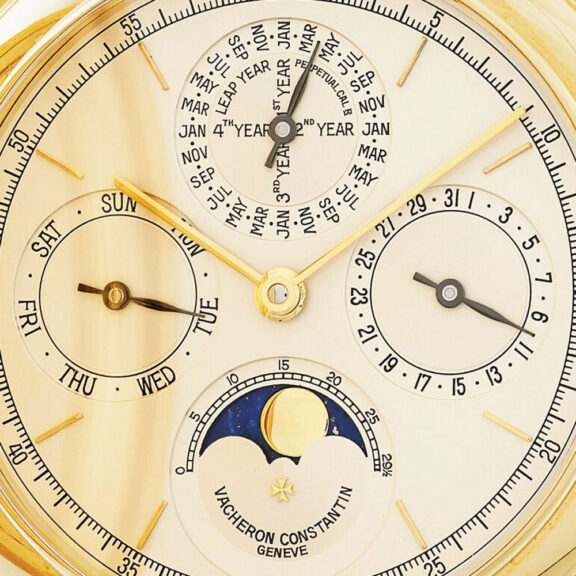 Swiss 18k gold watch with perpetual calendar Circa 1998 Swiss 18k gold watch with perpetual calendar Circa 1998Swiss 18k gold watch with perpetual calendar Circa 1998