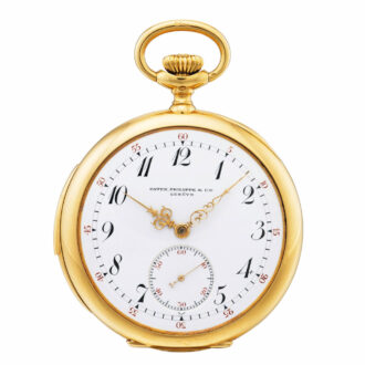 Swiss gold open faced minute repeating watch Circa 1905 Swiss gold open faced minute repeating watch Circa 1905