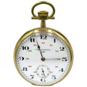 French 18K yellow gold chronometre pocket watch Circa 1920