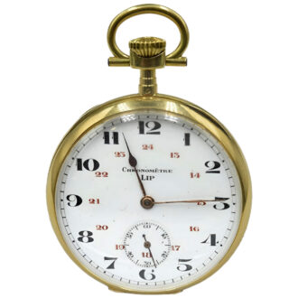 French 18K yellow gold chronometre pocket watch Circa 1920