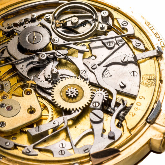 Swiss 18 carat gold minute repeating clockwatch Circa 1890 Swiss 18 carat gold minute repeating clockwatch Circa 1890