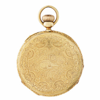 Swiss early gold stem winding cylinder watch Circa 1850Swiss early gold stem winding cylinder watch Circa 1850