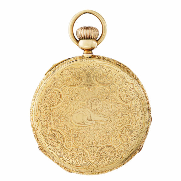 Swiss early gold stem winding cylinder watch Circa 1850Swiss early gold stem winding cylinder watch Circa 1850