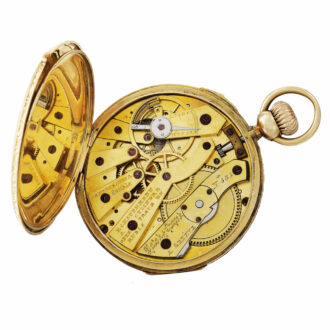Swiss early gold stem winding cylinder watch Circa 1850