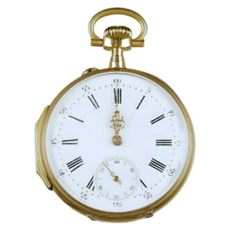 Swiss 18K yellow gold open faced pocket watch Circa 1900
