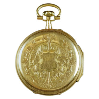 Swiss 18K yellow gold open faced pocket watch Circa 1900