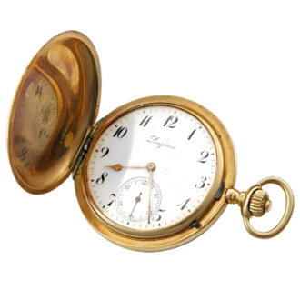 Swiss 18K yellow gold hunting cased pocket watch Circa 1913