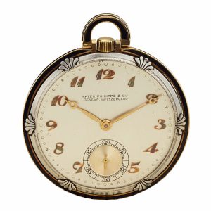 Swiss art deco platinum, gold and enamel watch Circa 1926
