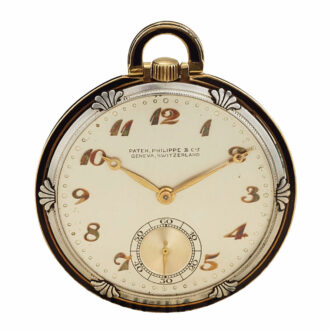 Swiss art deco platinum, gold and enamel watch Circa 1926