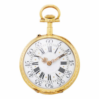 Swiss gold diamond set and enamel lever watch Circa 1890