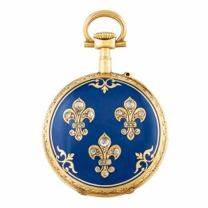 Swiss gold diamond set and enamel lever watch Circa 1890Swiss gold diamond set and enamel lever watch Circa 1890
