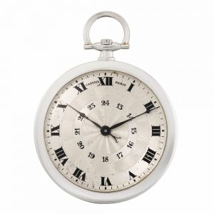 French platinum open faced keyless lever watch Circa 1940