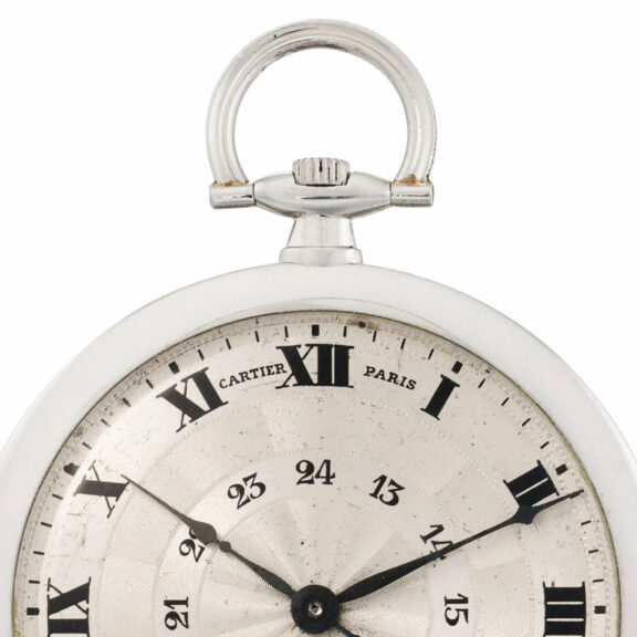 French platinum open faced keyless lever watch Circa 1940 French platinum open faced keyless lever watch Circa 1940