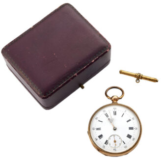 Swiss 18K yellow gold open faced pocket watch Circa 1900