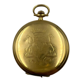 Swiss 18K yellow gold full hunter pocket watch Circa 1915