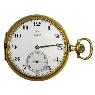 Swiss 18K yellow gold full hunter pocket watch Circa 1915