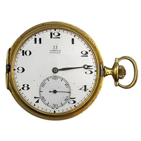 Swiss 18K yellow gold full hunter pocket watch Circa 1915
