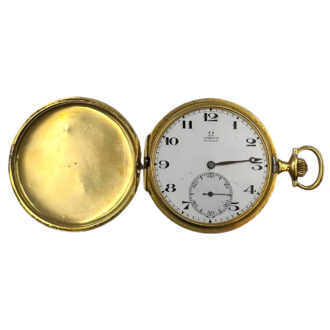 Swiss 18K yellow gold full hunter pocket watch Circa 1915