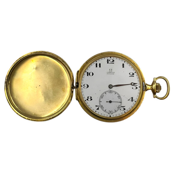 Swiss 18K yellow gold full hunter pocket watch Circa 1915 Swiss 18K yellow gold full hunter pocket watch Circa 1915