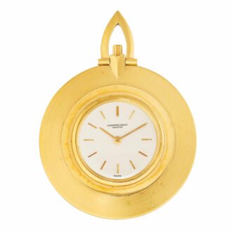 Swiss gold ultra thin open faced keyless watch Circa 1962