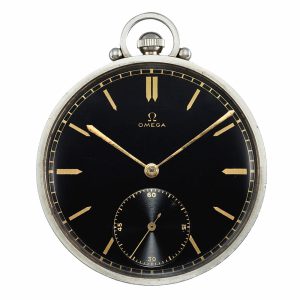 Swiss stainless steel lever keyless pocket watch Circa 1940