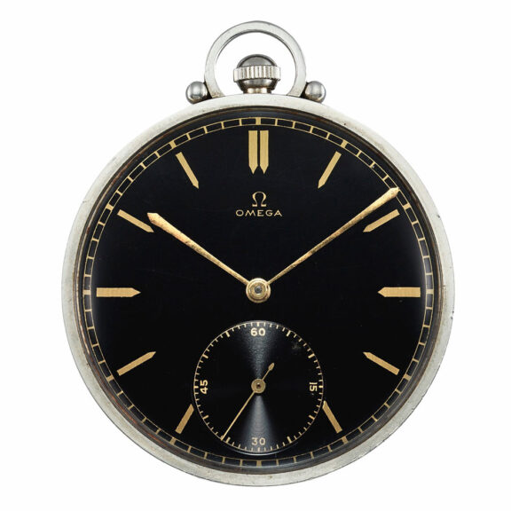 Swiss stainless steel lever keyless pocket watch Circa 1940