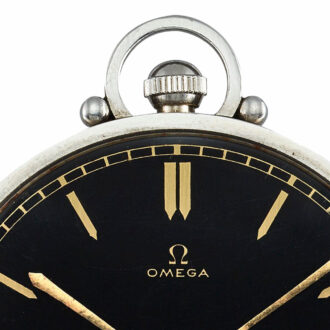 Swiss stainless steel lever keyless pocket watch Circa 1940
