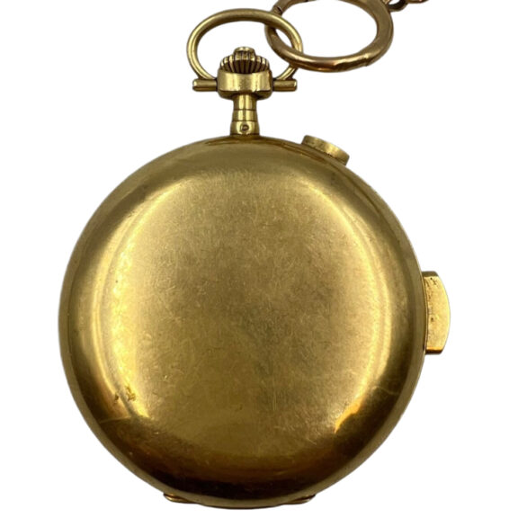 Swiss 18K gold minute repeating chronograph Circa 1900 Swiss 18K gold minute repeating chronograph Circa 1900