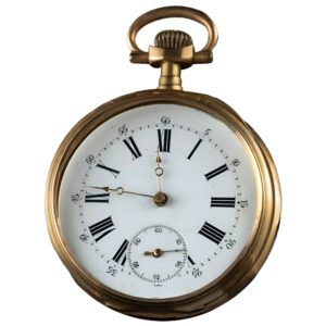 Swiss 18K yellow gold open faced pocket watch Circa 1900
