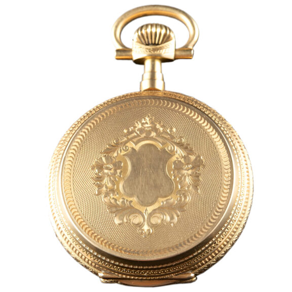 Swiss 18K yellow gold full hunter pocket watch Circa 1900 Swiss 18K yellow gold full hunter pocket watch Circa 1900
