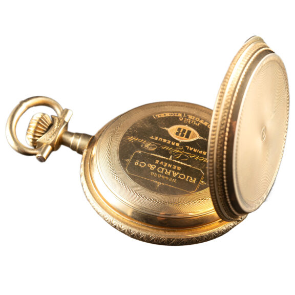 Swiss 18K yellow gold full hunter pocket watch Circa 1900 Swiss 18K yellow gold full hunter pocket watch Circa 1900