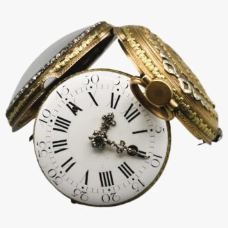 French 18K yellow gold diamond set pocket watch Circa 1830